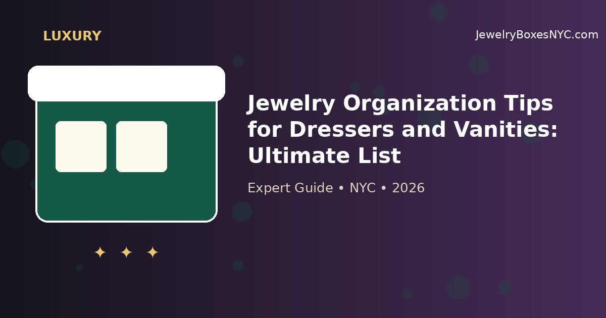 Jewelry Organization Tips for Dressers and Vanities: Ultimate List