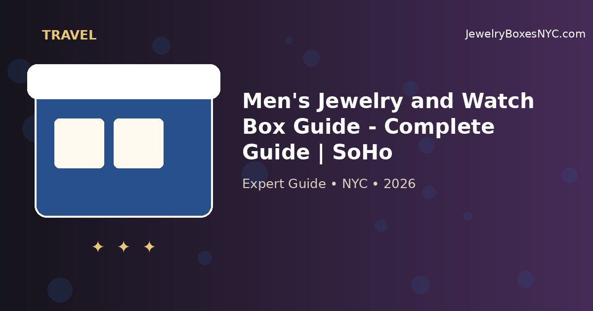 Men's Jewelry and Watch Box Guide - Complete Guide | SoHo