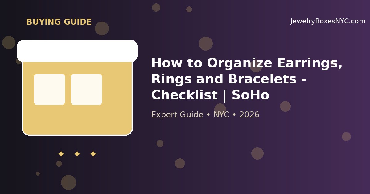 How to Organize Earrings, Rings and Bracelets - Checklist | SoHo