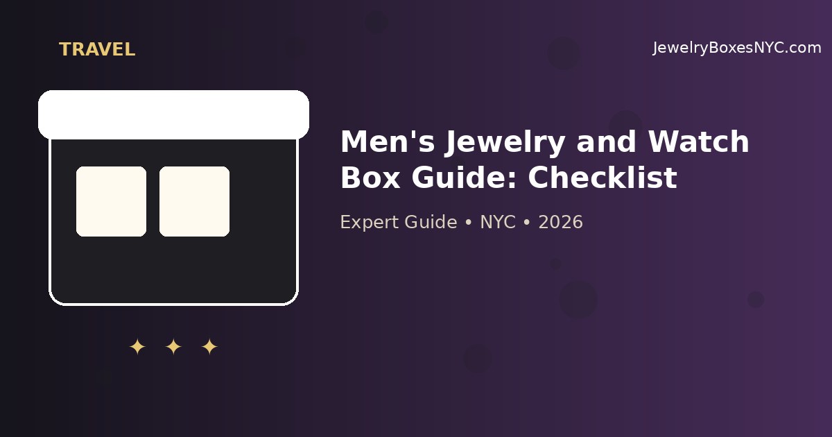 Men's Jewelry and Watch Box Guide: Checklist
