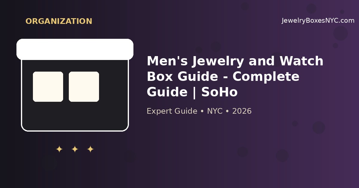 Men's Jewelry and Watch Box Guide - Complete Guide | SoHo