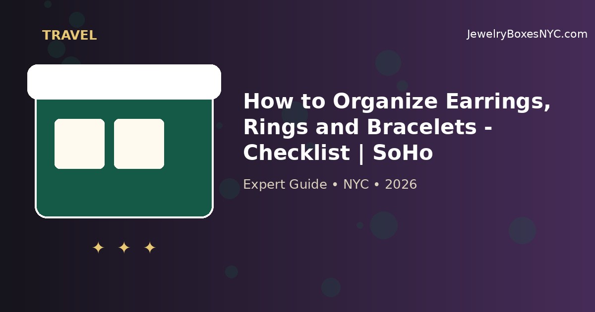 How to Organize Earrings, Rings and Bracelets - Checklist | SoHo