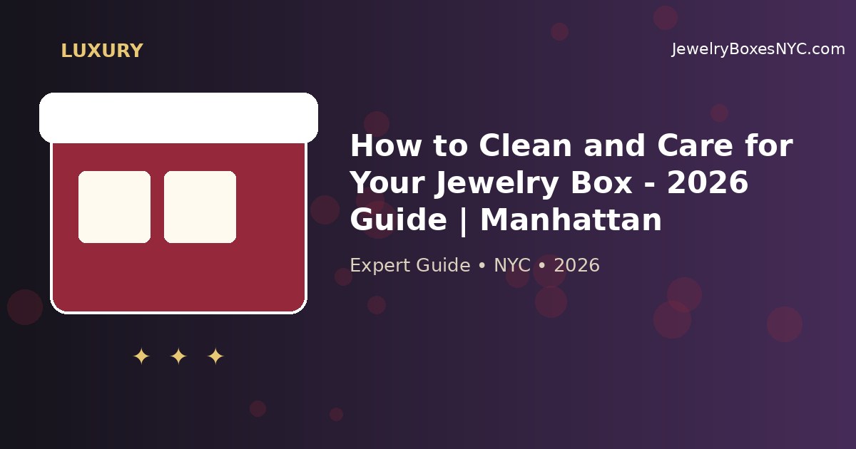 How to Clean and Care for Your Jewelry Box - 2026 Guide | Manhattan