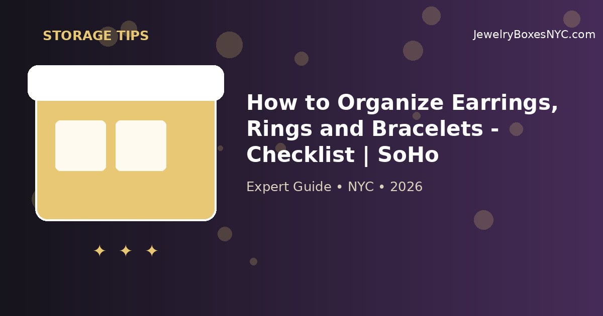 How to Organize Earrings, Rings and Bracelets - Checklist | SoHo