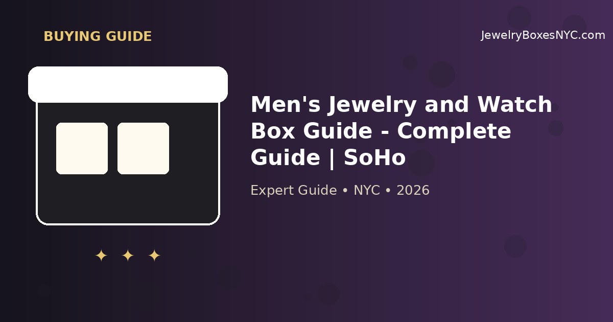 Men's Jewelry and Watch Box Guide - Complete Guide | SoHo